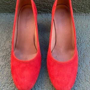 Madewell Reid Suede Pump in Coastal Orange Size 7